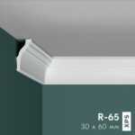 Плинтус потолочный ПРАЙМДЕКОР R-65 60/30 ПРАЙМДЕКОР