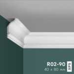 Плинтус потолочный ПРАЙМДЕКОР R02-90 80/40 ПРАЙМДЕКОР