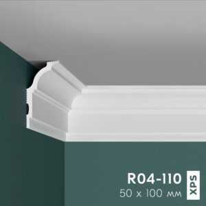Плинтус потолочный ПРАЙМДЕКОР R04-110 100/50 ПРАЙМДЕКОР