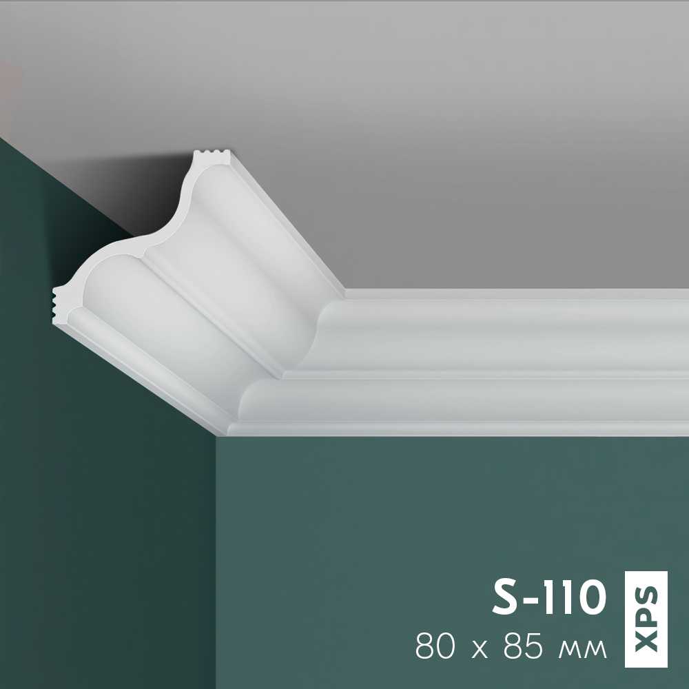 Плинтус потолочный ПРАЙМДЕКОР S-110 85/80 ПРАЙМДЕКОР Плинтус потолочный ПРАЙМДЕКОР S-110 85/80 ПРАЙМДЕКОР