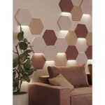 Световая 3D панель из МДФ в эмали "Honeycomb"
