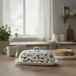 Масленка, коллекция «Перья на черном» Хохлома