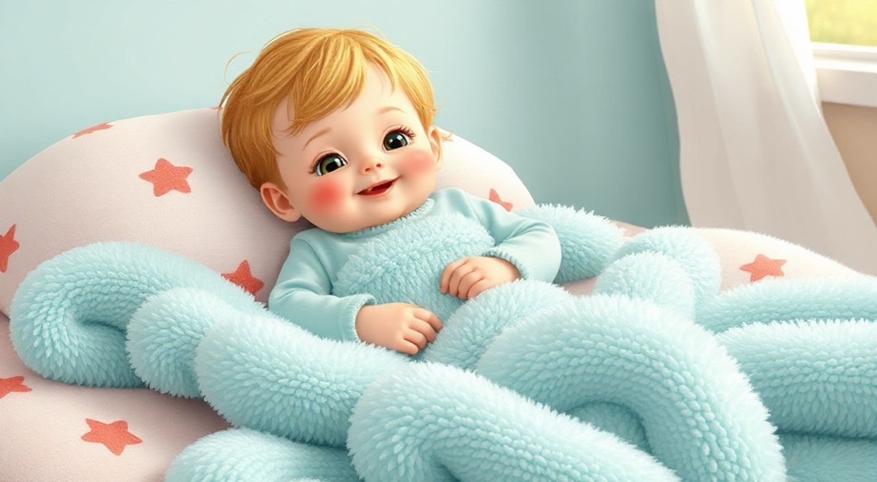 Детский плед из ализе пуффи сколько петель