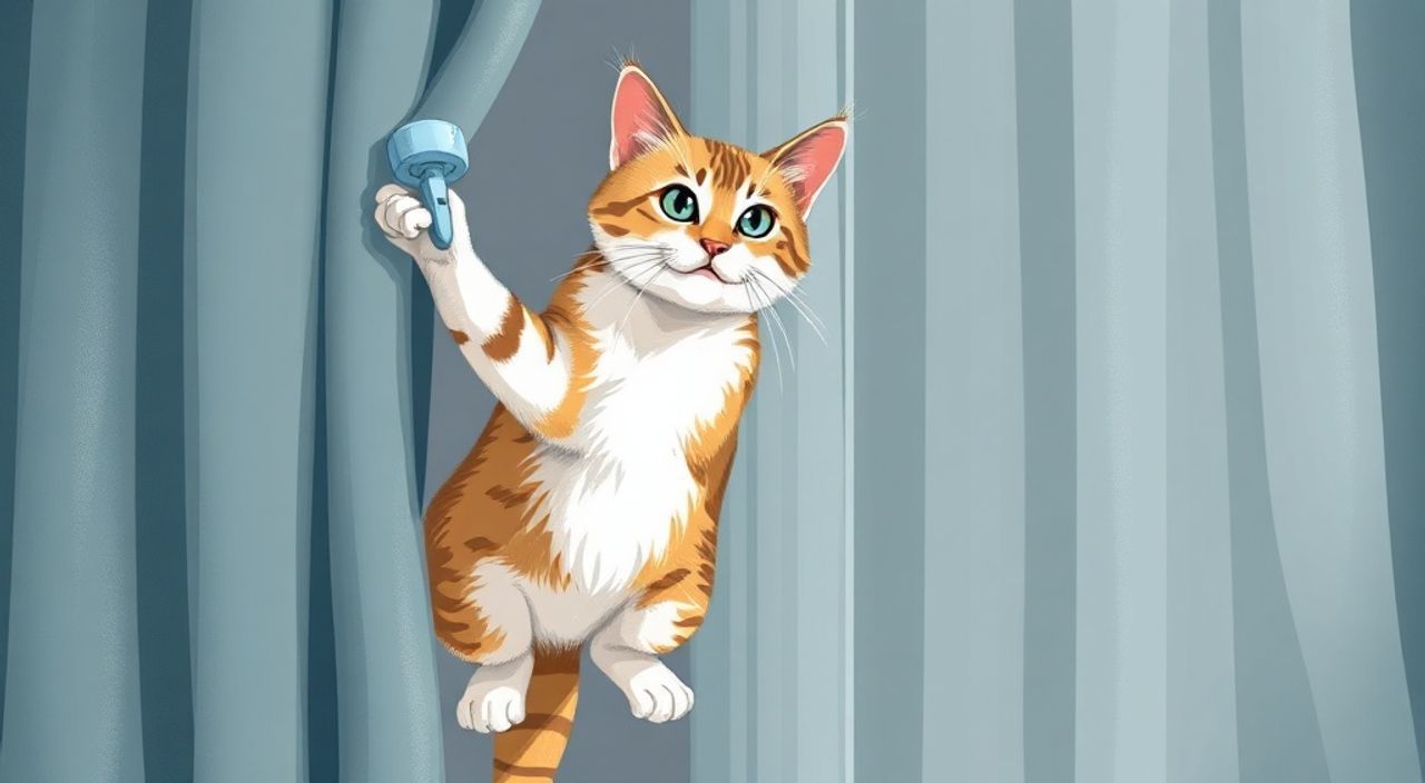 Как отучить кота лазить по шторам