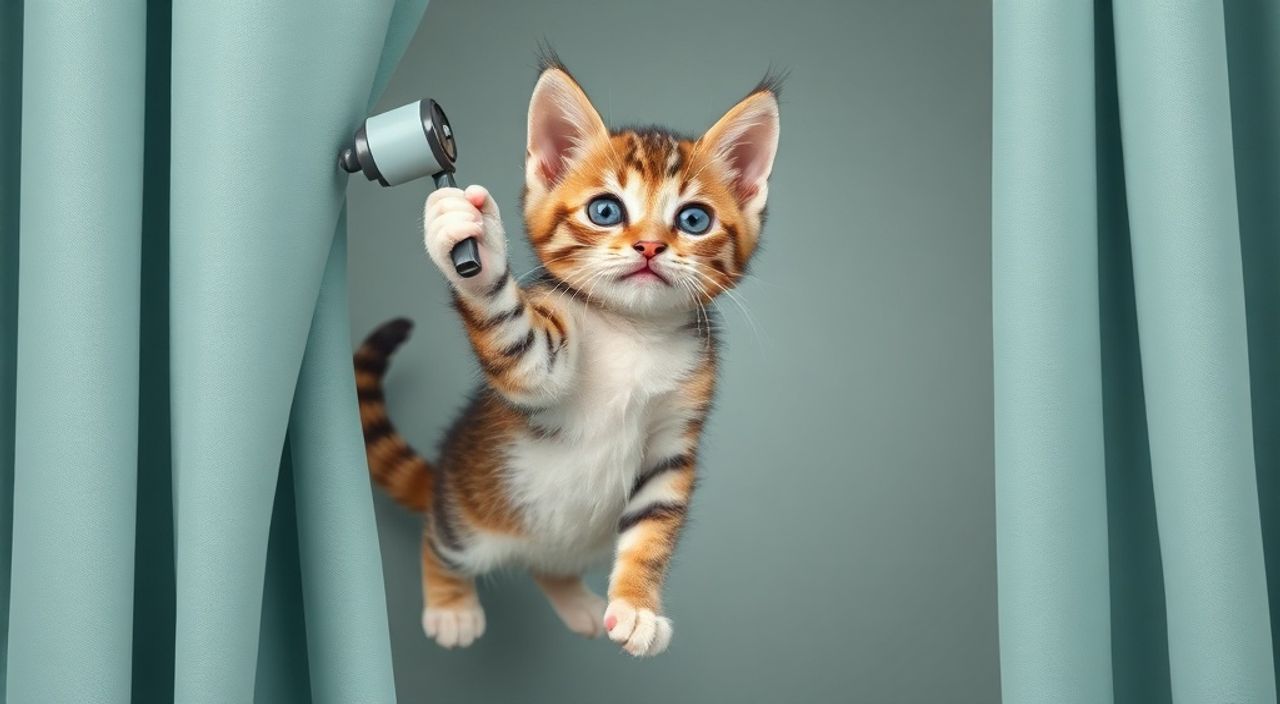Как отучить котенка лазить по шторам