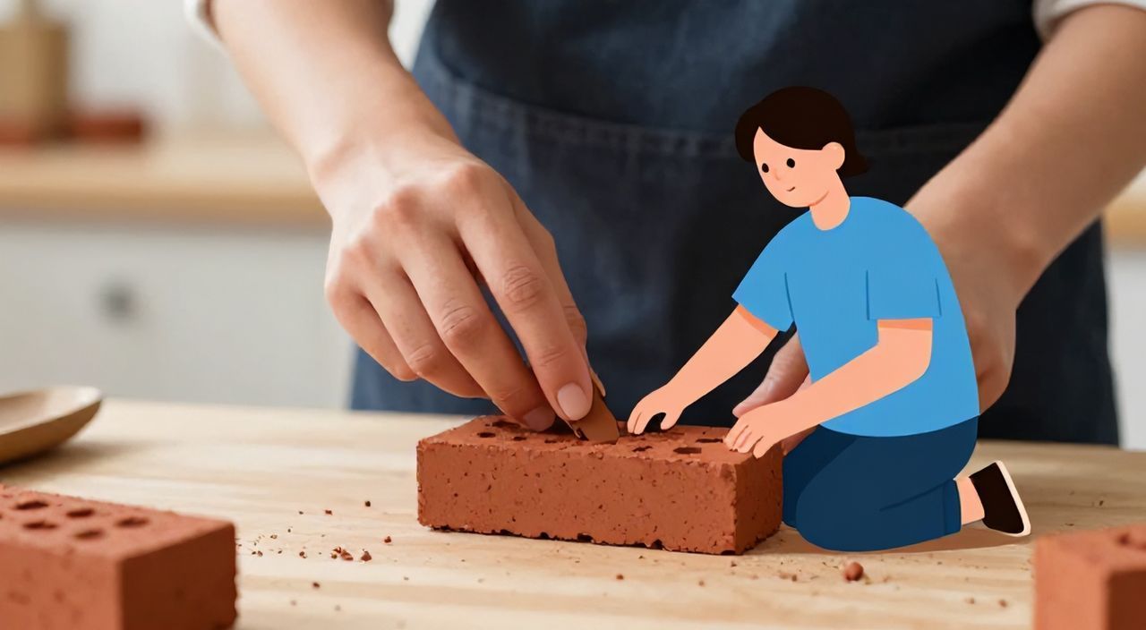 как сделать красный кирпич