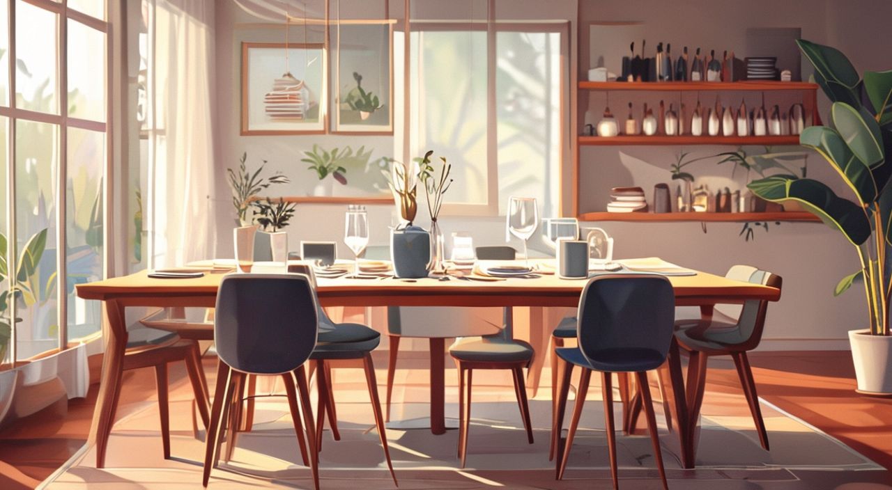 Как украсить длинный стол