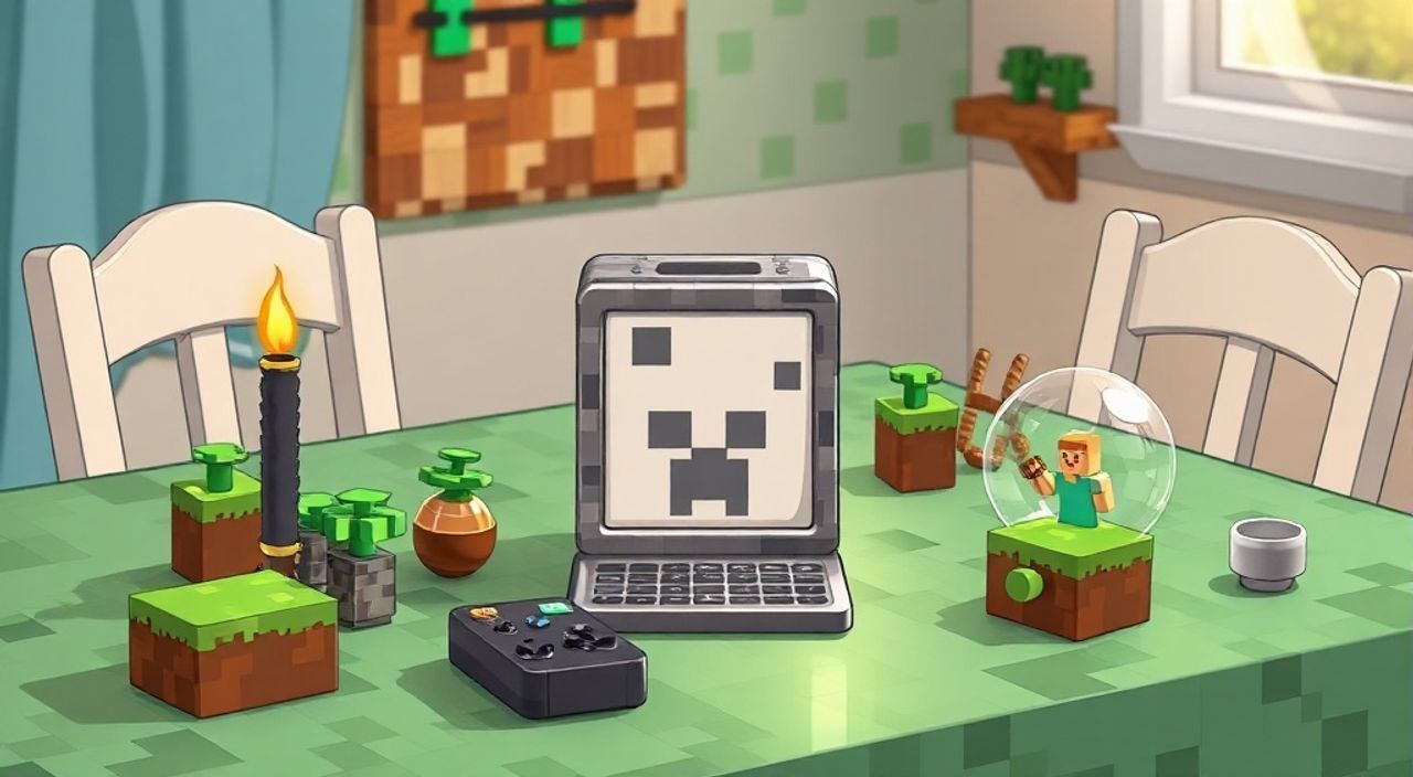Как украсить стол в стиле Minecraft
