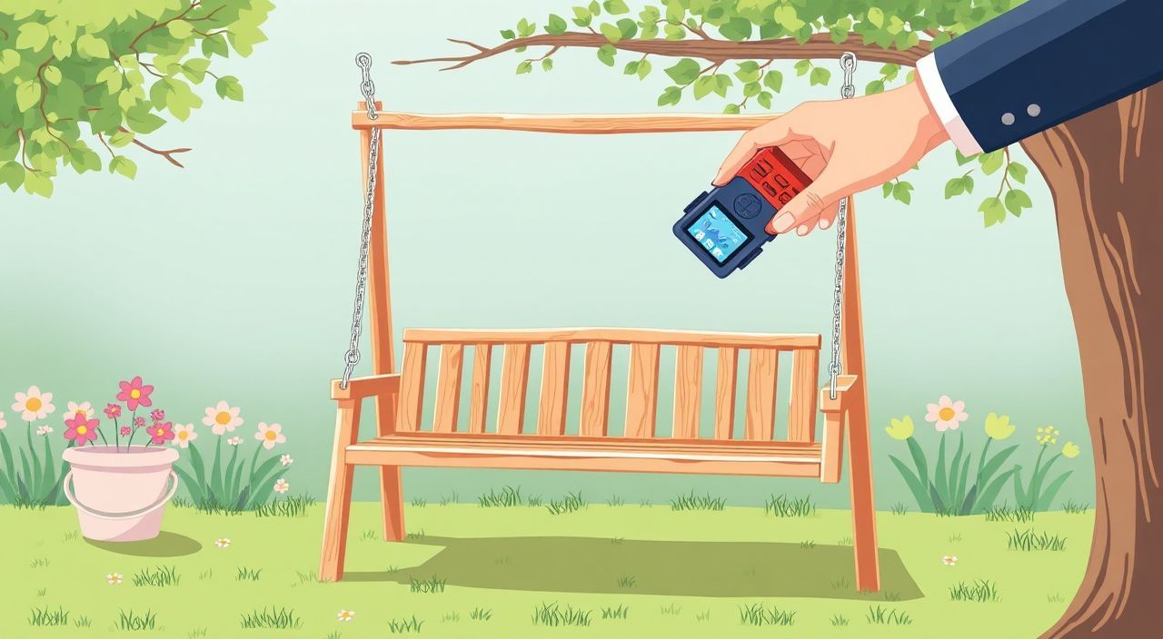 Как прикрепить садовые качели