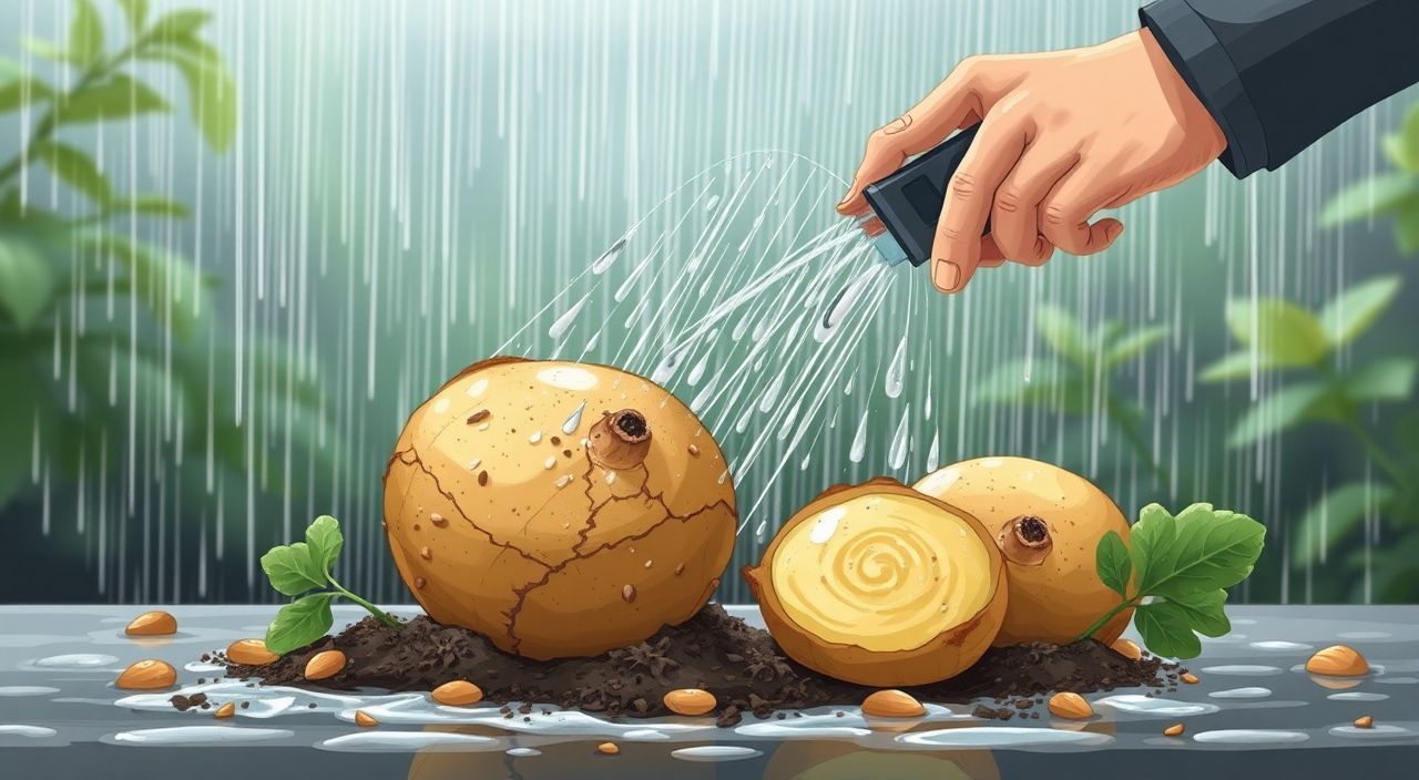 Как защитить картофель от сильного дождя?