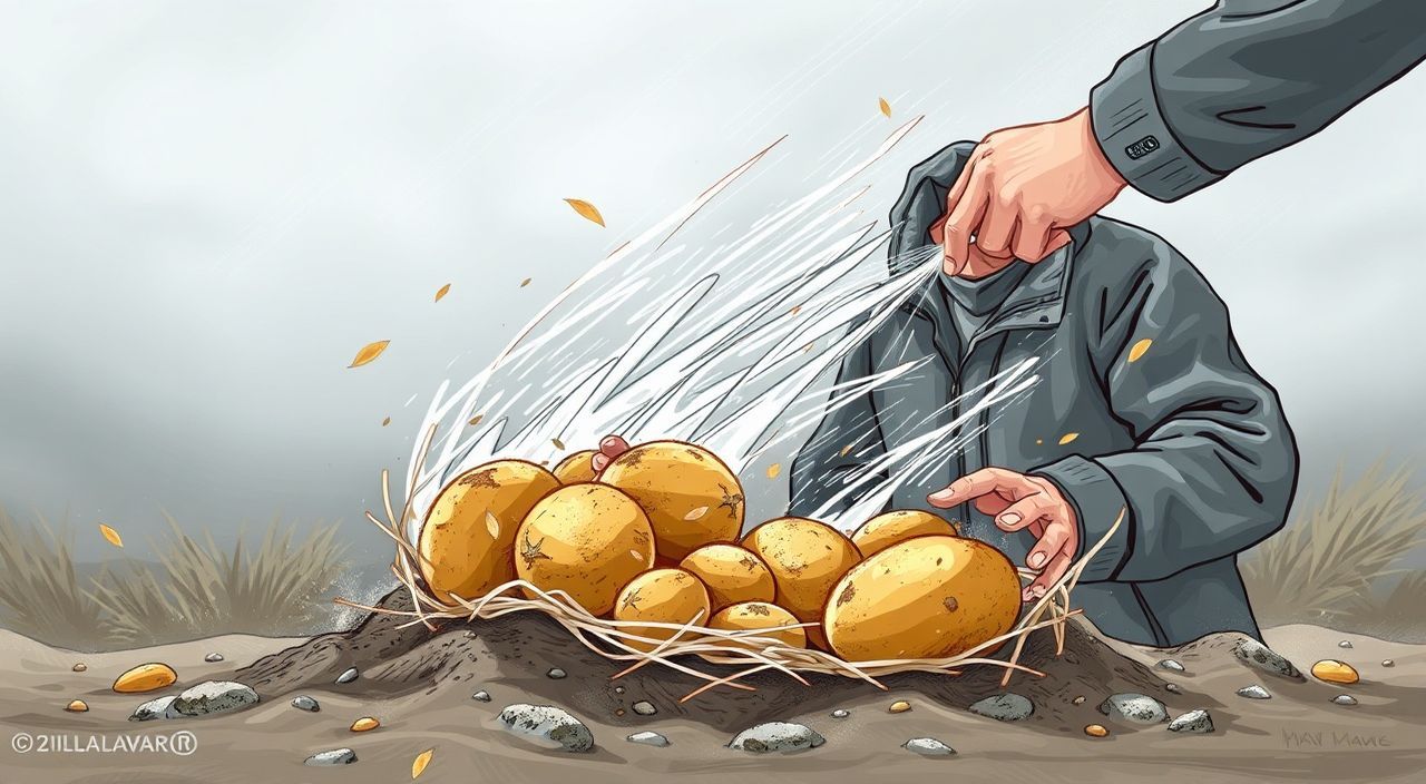 Как защитить картофель от ветра?