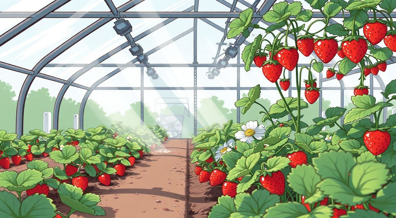 Когда проводить проветривание теплицы с клубникой?