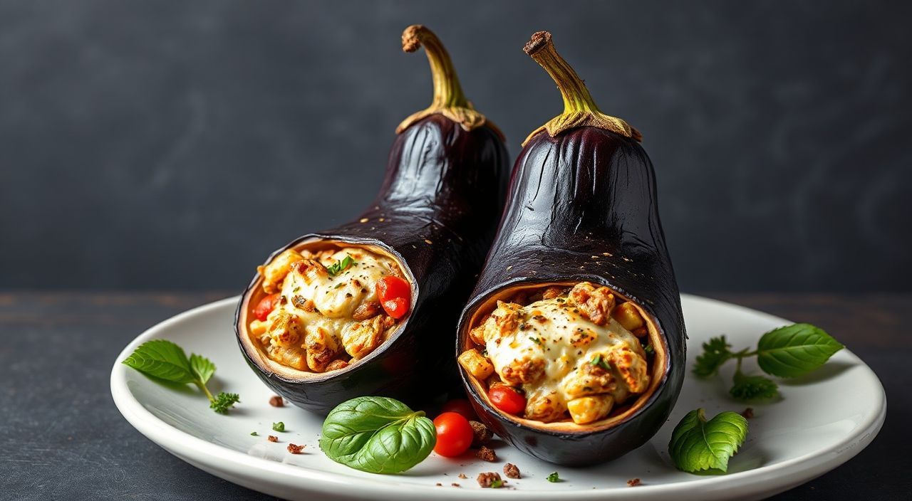 Фаршированные баклажаны без мяса