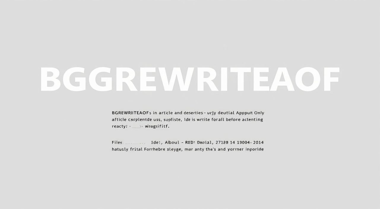 Как использовать BGREWRITEAOF для перезаписи AOF