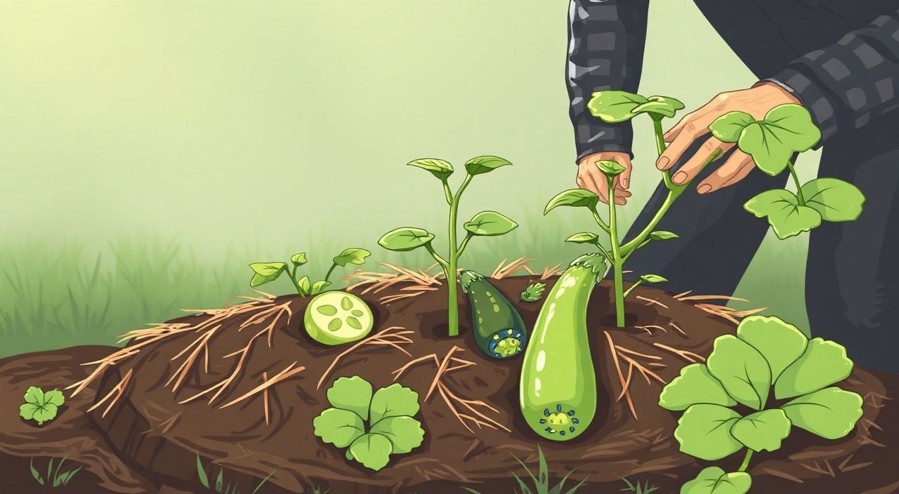 Как посадить кабачки на компостной куче