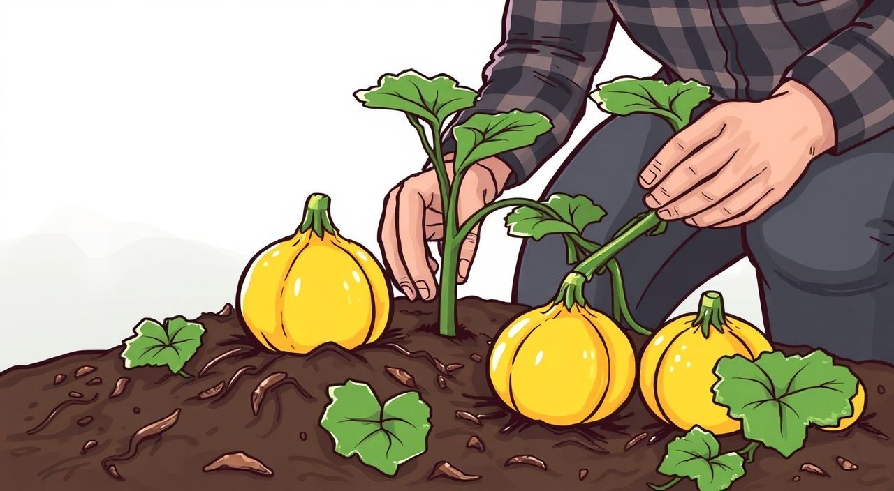 Как посадить патиссоны на компостной куче