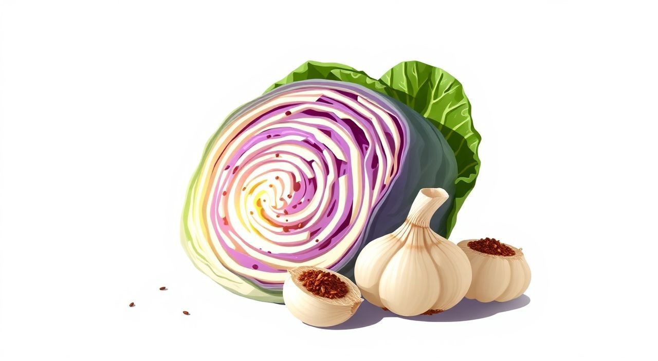 Капуста с чесноком: острый вкус и польза
