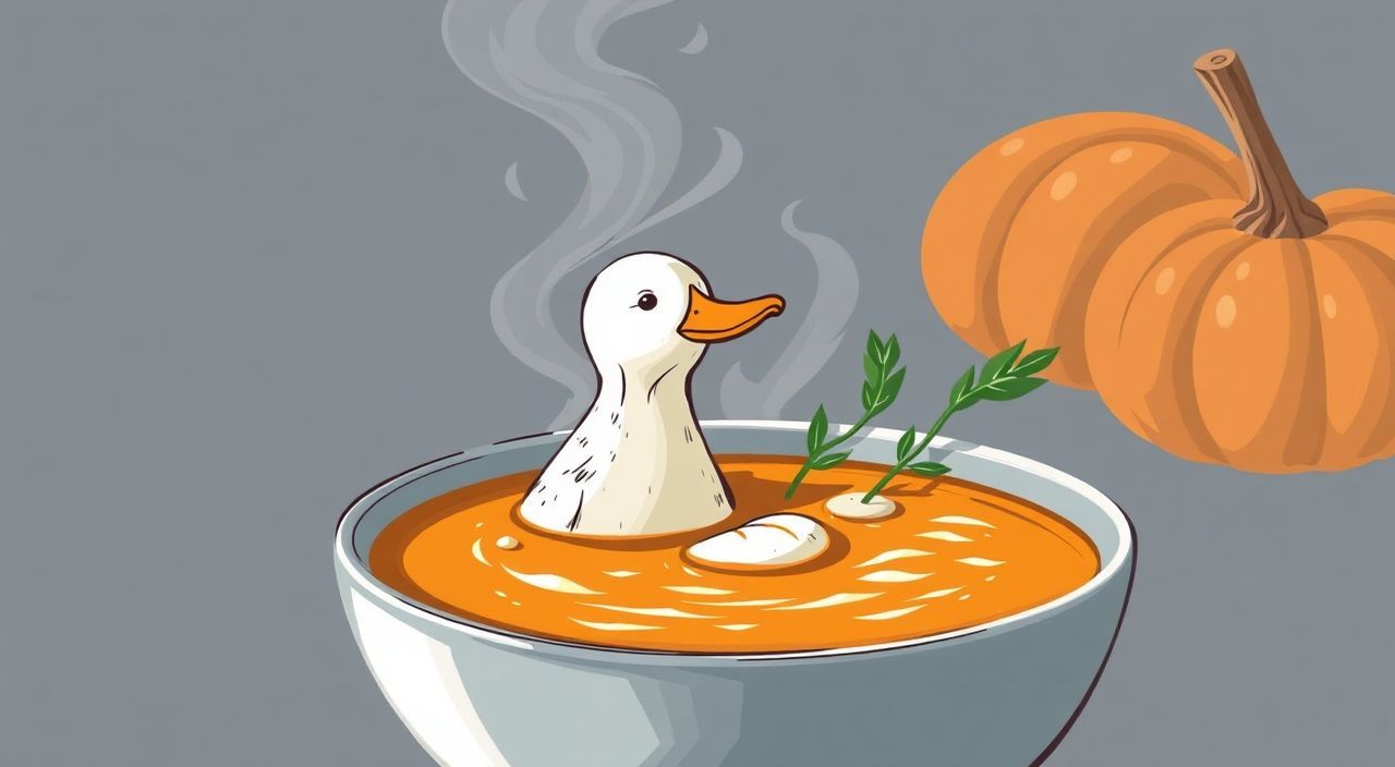 Рецепт тыквенного супа с уткой