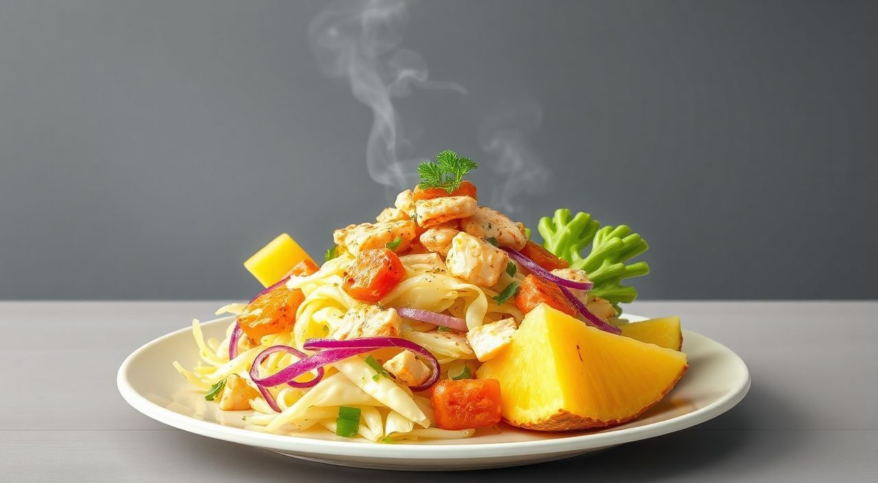 Салат из капусты с курицей и ананасом: как в детстве