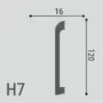 Плинтус напольный XPS POLYMER Н 7