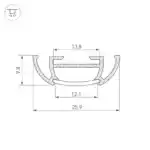 Профиль TS-A-2000 (CT) ANOD (Arlight, Алюминий) 016943