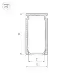 Профиль PIK-1019-2000 ANOD (Arlight, Алюминий) 023857