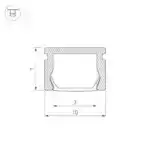 Профиль PIK-1007-2000 ANOD (Arlight, Алюминий) 023856