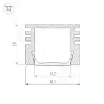 Профиль PDS-S-2000 ANOD Black RAL9005 (Arlight, Алюминий) 020895