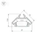 Профиль PDS45-LITE-2000 ANOD (Arlight, Алюминий) 023862