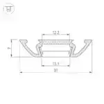 Профиль PHS-A-2000 ANOD (Arlight, Алюминий) 013215
