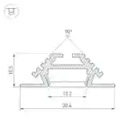 Профиль PHS-V-2000 ANOD (Arlight, Алюминий) 013212