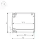 Профиль BOX60-SIDE-2000 ANOD (Arlight, Алюминий) 017353