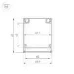 Профиль BOX60-ONTOP-2000 ANOD (Arlight, Алюминий) 017358