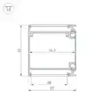 Профиль BOX57-DUAL-2000 ANOD (Arlight, Алюминий) 017359