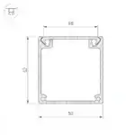Профиль BOX52-2000 ANOD (Arlight, Алюминий) 017356