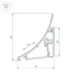 Профиль KARNIZ-R-2000 ANOD (Arlight, Алюминий) 021649
