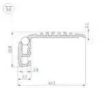 Профиль STEP-MINI-2000 ANOD (Arlight, Алюминий) 019195