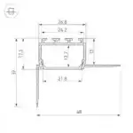 Профиль PLS45-F-HIDE-2000 (Arlight, Алюминий) 026547