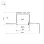 Профиль PLS-LOCK-H25-F-HIDE-2000 (Arlight, Алюминий) 019409