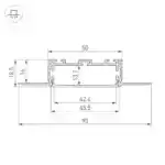 Профиль KLUS-POWER-W50H16-F-HIDE-2000 (Arlight, Алюминий) 028917
