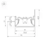 Профиль FOLED-50-WALL-2000 (Arlight, Алюминий) 035771