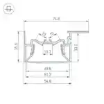 Профиль FOLED-50-CEIL-SIDE-2000 (Arlight, Алюминий) 035770