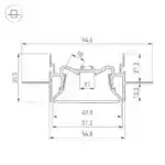 Профиль FOLED-50-CEIL-CENTER-2000 (Arlight, Алюминий) 035769