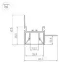 Профиль FOLED-WALL-2000 (Arlight, Алюминий) 023865
