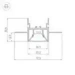 Профиль FOLED-CEIL-CENTER-2000 (Arlight, Алюминий) 023863