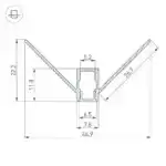 Профиль ARH-DECORE-S6-EXT-2000 ANOD внешний (Arlight, Алюминий) 034973