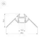 Профиль ARH-DECORE-S12-INT-2000 ANOD внутренний (Arlight, Алюминий) 023868