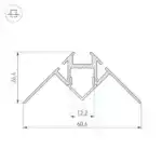 Профиль ARH-DECORE-S12-INT-2000 ANOD внутренний (Arlight, Алюминий) 023868