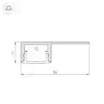 Профиль ARH-DECORE-S12-LINE-EDGE-2000 ANOD (Arlight, Алюминий) 023894