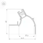 Профиль ARH-CEIL-BEVEL-EDGE-2000 WHITE (Arlight, Алюминий) 034981